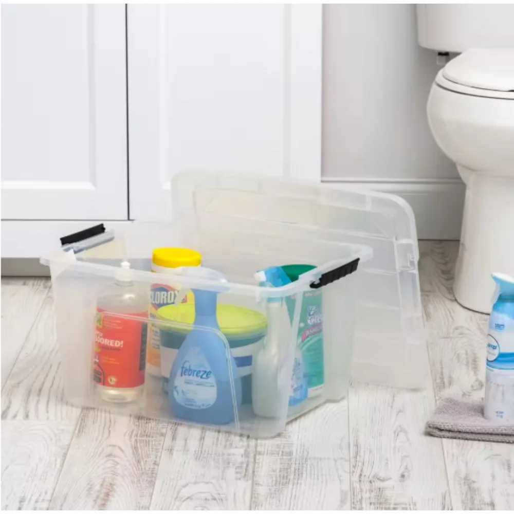 

Ящики для хранения, пряжки-защелки отделяют прочную крышку, чтобы запитать внутри