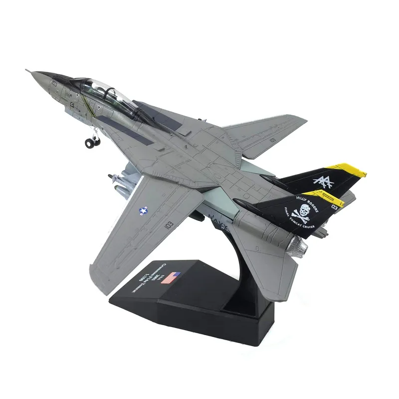 1: 100 Ns Model F-14 Tomcat Fighter Jet Model American Simulation Alloy Aircraft Finished Wing Movable Desktop Decoration