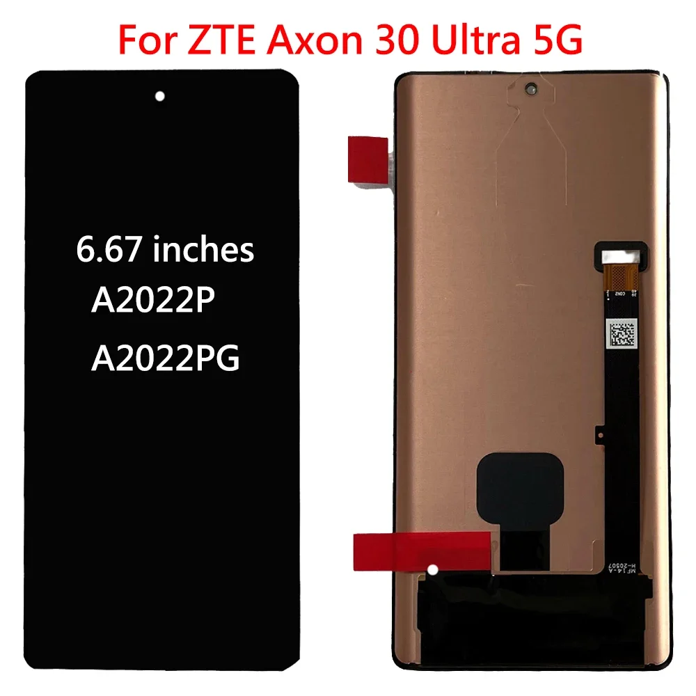 AMOLED For ZTE Axon 30 30s 30Pro 5G LCD Display Screen With Touch Panel Digitizer Assembly Replacement For ZTE Axon 30 Ultra LCD