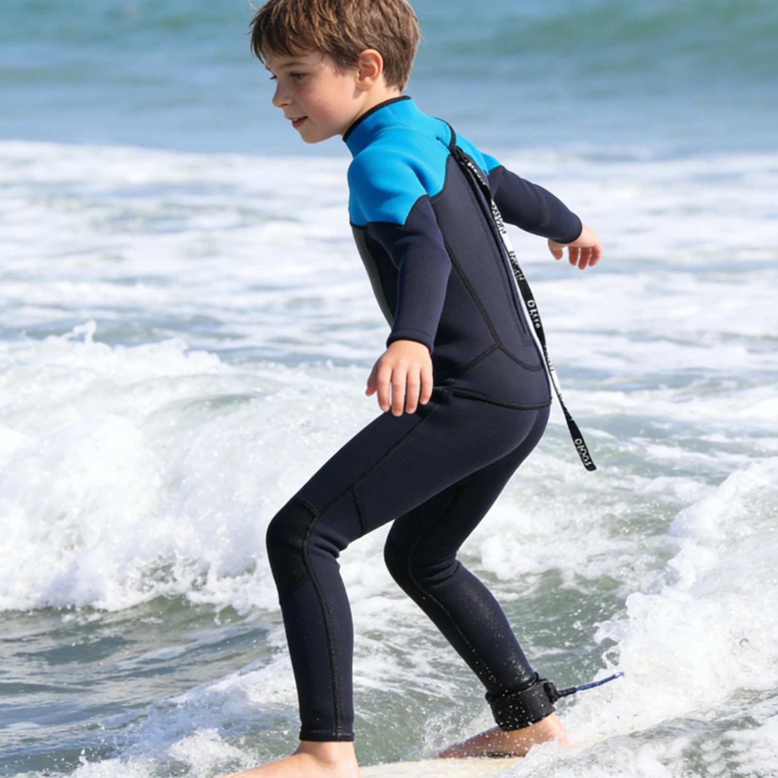 2.5mm Neoprene Boys Surfing Wetsuit,Girls Thick Swimsuit,Anti-UV Underwater Diving Suit,Jellyfish Children Bathing Swimwear