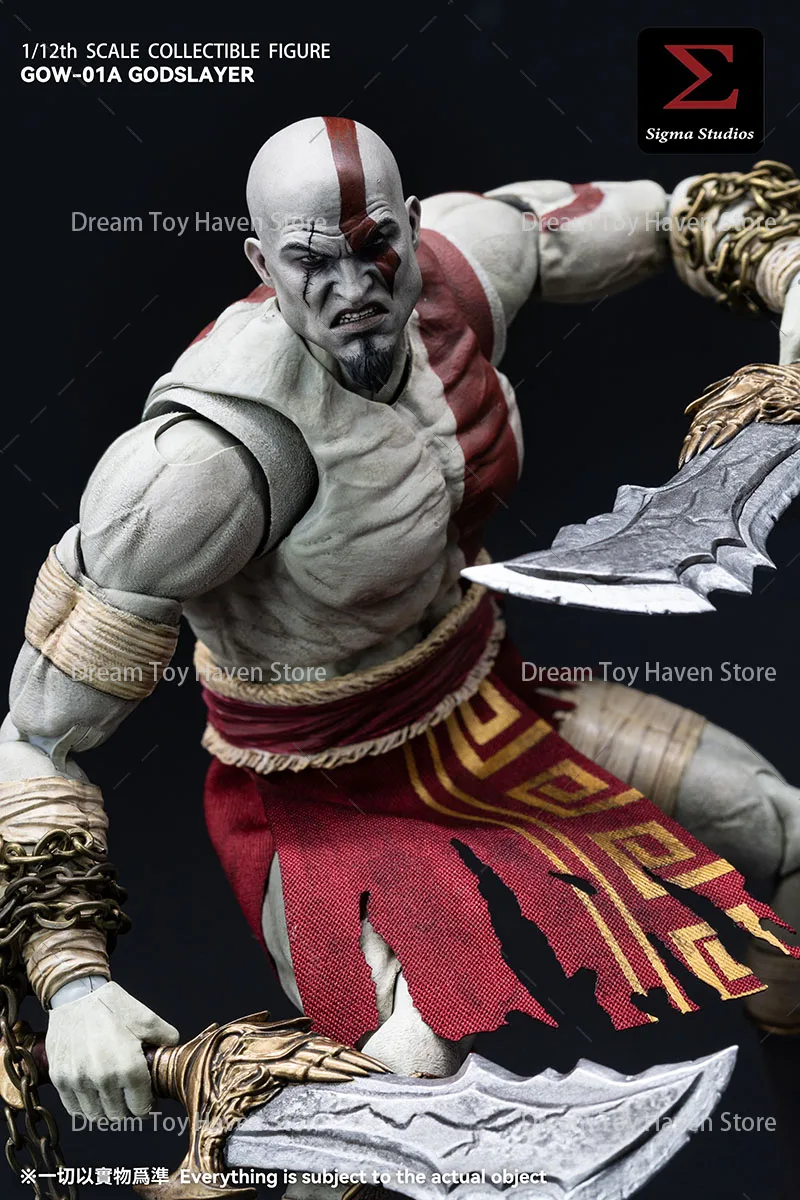 Godslayer GOW-01A 1/12 escala soldado masculino kratos guerreiro deus da guerra conjunto completo 17.8cm figura de ação modelo bonecas colecionáveis