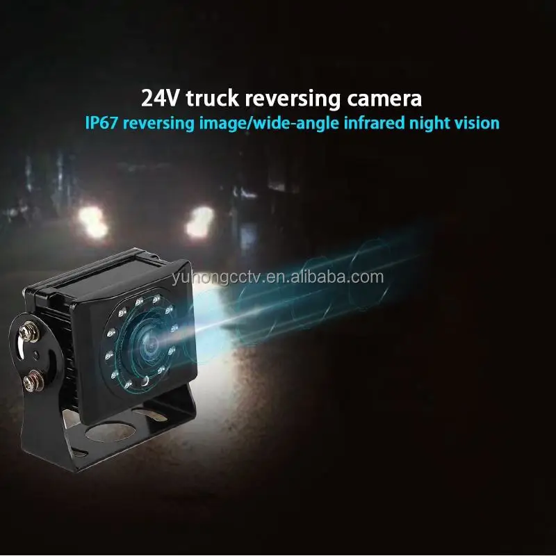 Black AHD1080P Truck Backup Camera Waterproof IP68 Mobile Car Black Box for Reverse Assist Metal Material Exterior Cameras