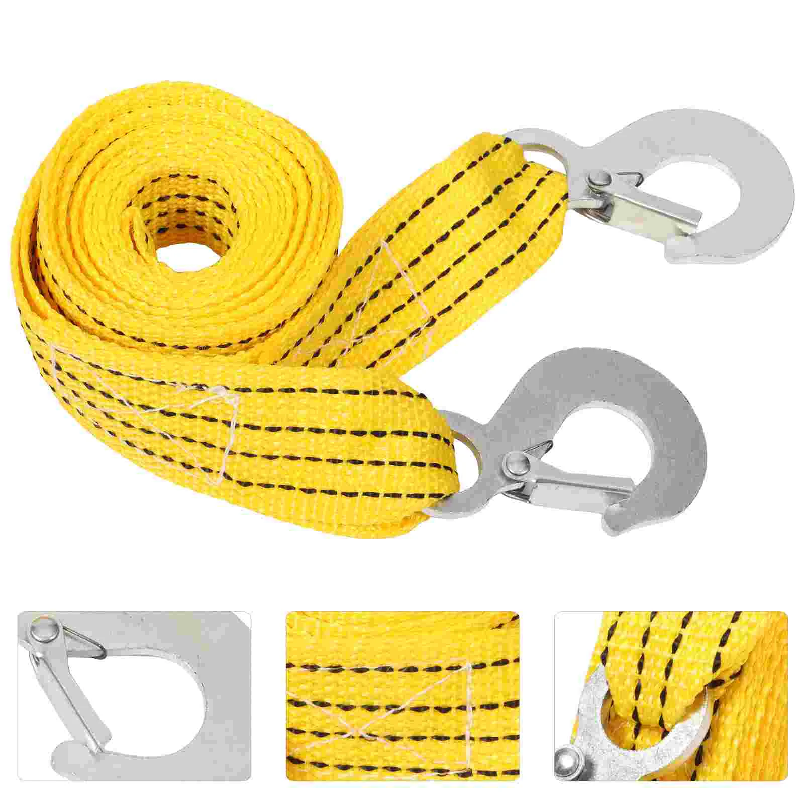 

Ton Car Trailer Rope Practical Durable Outdoor Emergency Kit Nylon Tow Rope Double Thicken Car Trailer(Yellow,Eagle Hook)