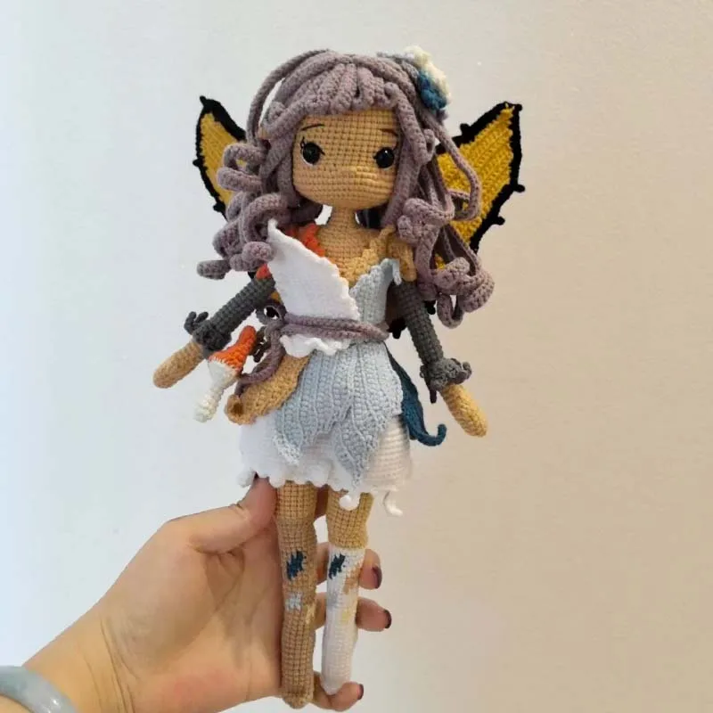 اليدوية الحياكة دمية الكروشيه ورقة العفريت دمية الكروشيه الدمى للمنزل اكسسوارات الحرفية لعبة الحلي #5