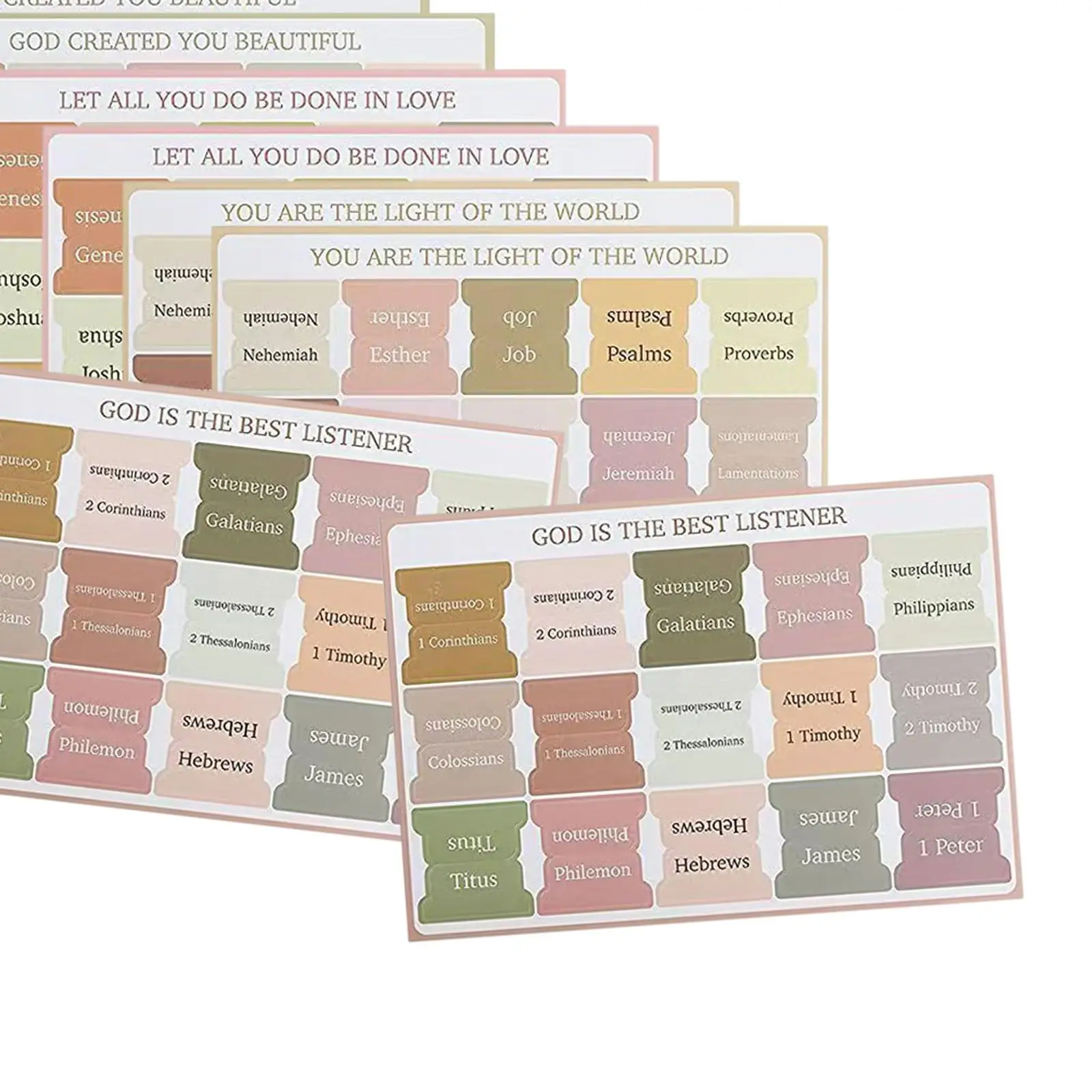 10 листов липкие заметки, библейские вкладки, наклейки, этикетки-планировщики для маркировки дневника блокнота