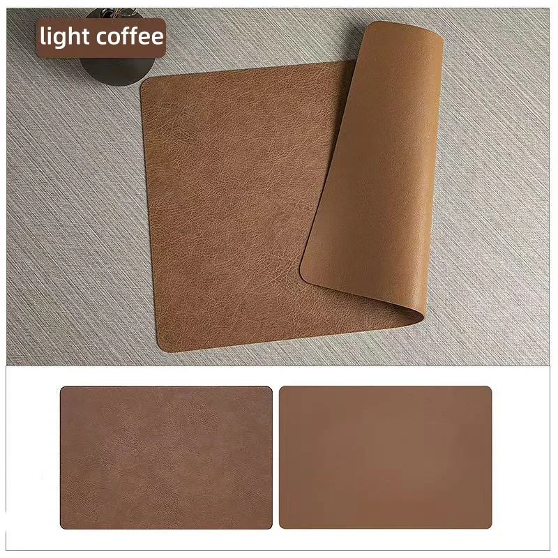 Vierkante Imitatie Kunstleer Keuken Eettafel Isolatie Placemat, Restaurant Decoratie Isolatie Tafelmat 1/4/6pcs