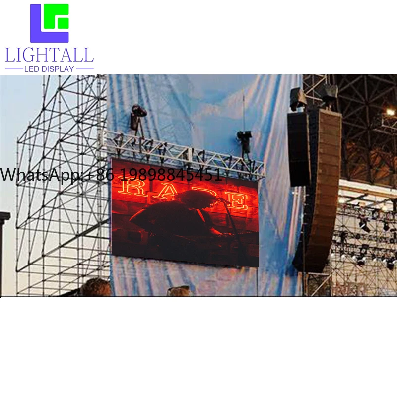 

P2.9 Открытый Невизуальный передний съемный концентратор Светодиодная видеостена 500*500 мм Китай Светодиодный экран Прокат светодиодного экрана