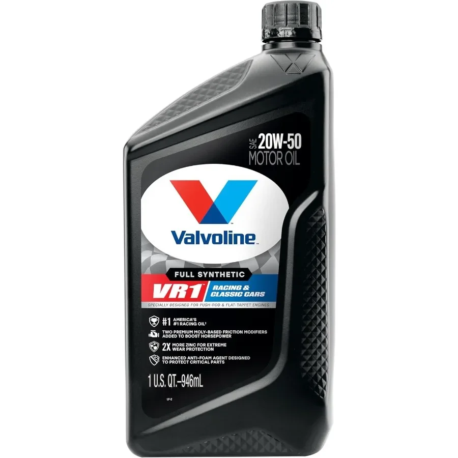 

VR1 Racing Synthetic SAE 20W50 Motor Oil 1 QT Корпус из 6 высокопроизводительных двигателей в гоночных и сверхпрочных условиях Advanc