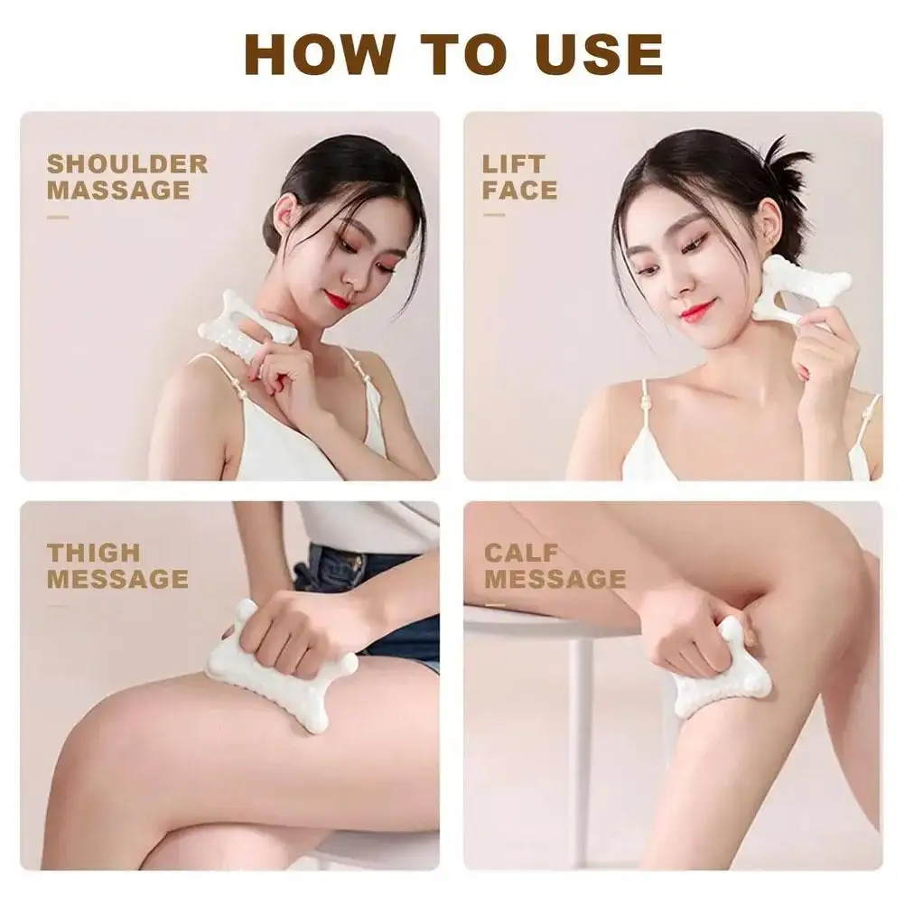 Gua Sha Facial Tool Resin Massage Tool Body Scraping Board Relieve Tensions and Reduce Puffiness Gifts for Daily Skin Care