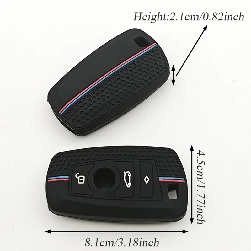 1pc Silicone Car Remote Key Case Cover For BMW 1 2 3 4 5 6 7 Series X1 X3 X4 X5 X6 F36 F25 F26 F30 F34 F10 F20 Z10 G30 F15 F16 view 4
