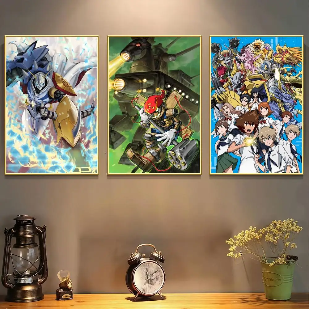 Cool D-Digimon Painting Calligraphy Canvas Painting Art For Bathroom, Living Room Home Wall Decor Picture