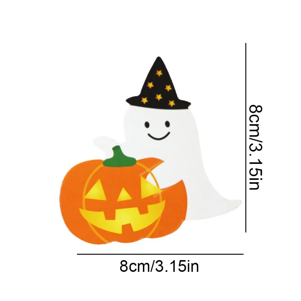 50 pezzi di carte di stoccaggio di zucca di Halloween Carte di imballaggio di caramelle per bambini Dolcetto o scherzetto Decorazione carina di Halloween fai da te
