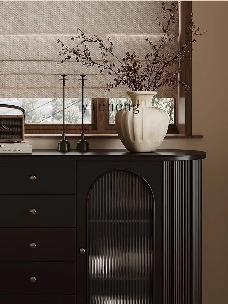 TQQ entrance cabinet simple living room partition decorative shoe cabinet Italian style home rock slab dining side cabinet