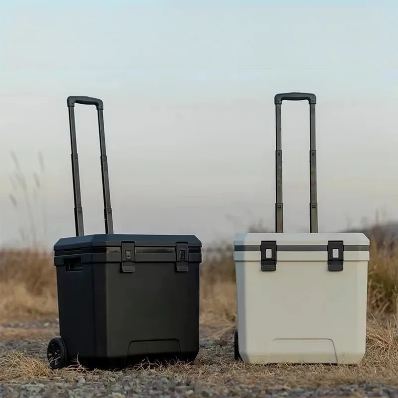 

38L Outdoor Refrigerator with Wheels Portable Insulated Box BBQ Car Insulated Box Refrigerator Trolley Refrigerato