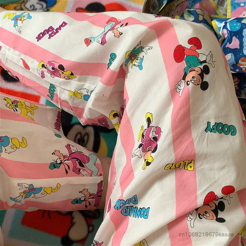 Disney Cartoon Casual Pants Y2k Girl Cute Mickey Donald Duck Print Harajuku Kawaii Trousers Women Korean Aesthetic Spring Pants