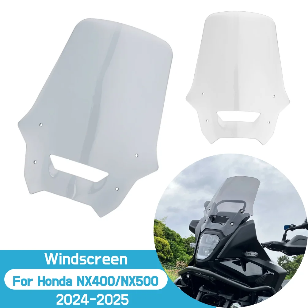For Honda NX 400 500 2024 2025 NX400 NX500 Windshield Windscreen Motorcycle Front Wind Air Deflector Shield Screen Accessories