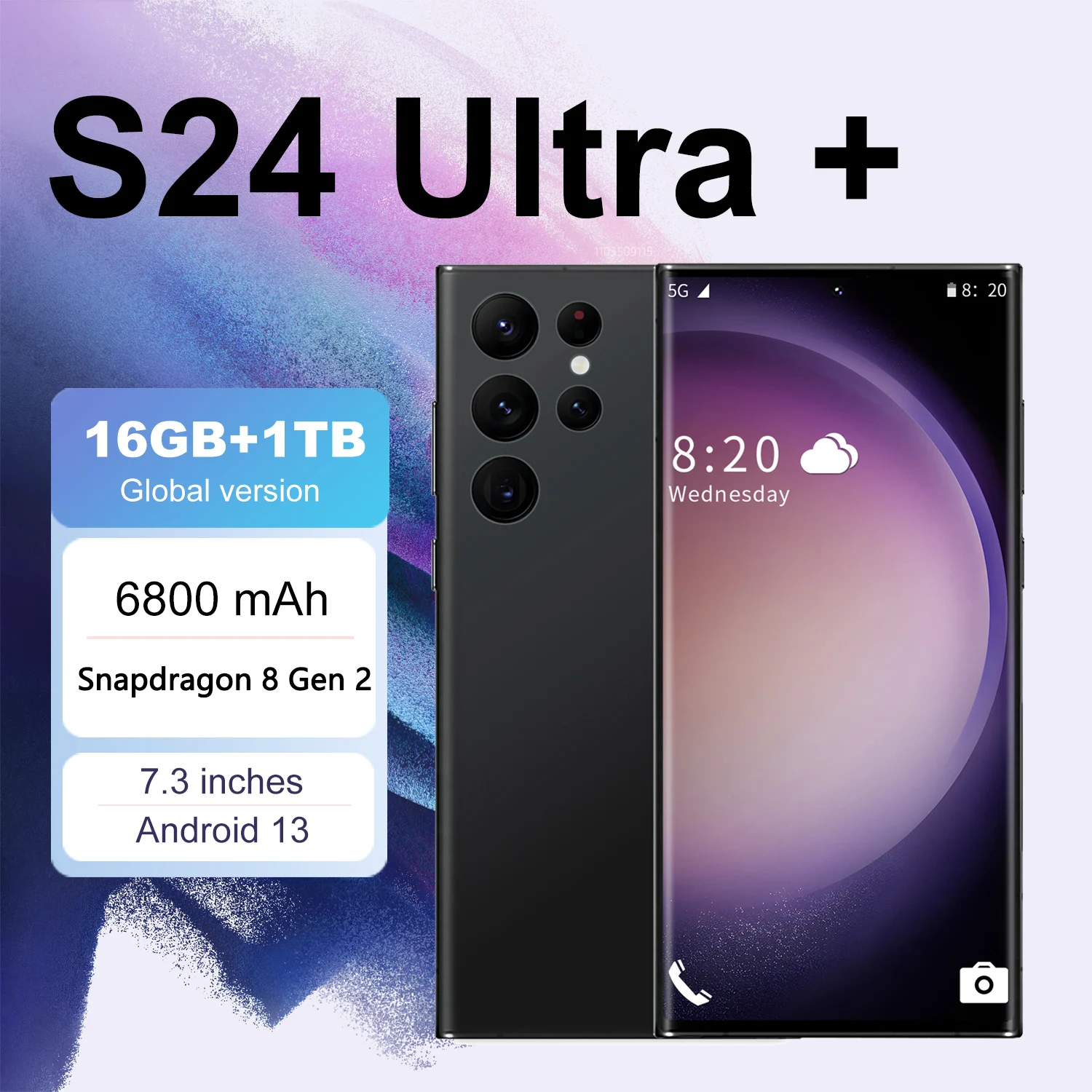 

New S24 Ultra+ Smartphone 5G Signal 16GB+1TB Android 13 6800mAh phone Face Recognition Fingerprint unlocking free shipping