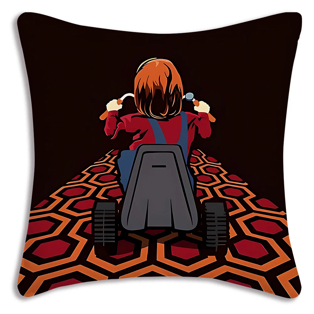 Horror Movies The Shinings Pillow Covers Cartoon Sofa Decorative Home Double-sided Printing Short Plush Cute Cushion Cover