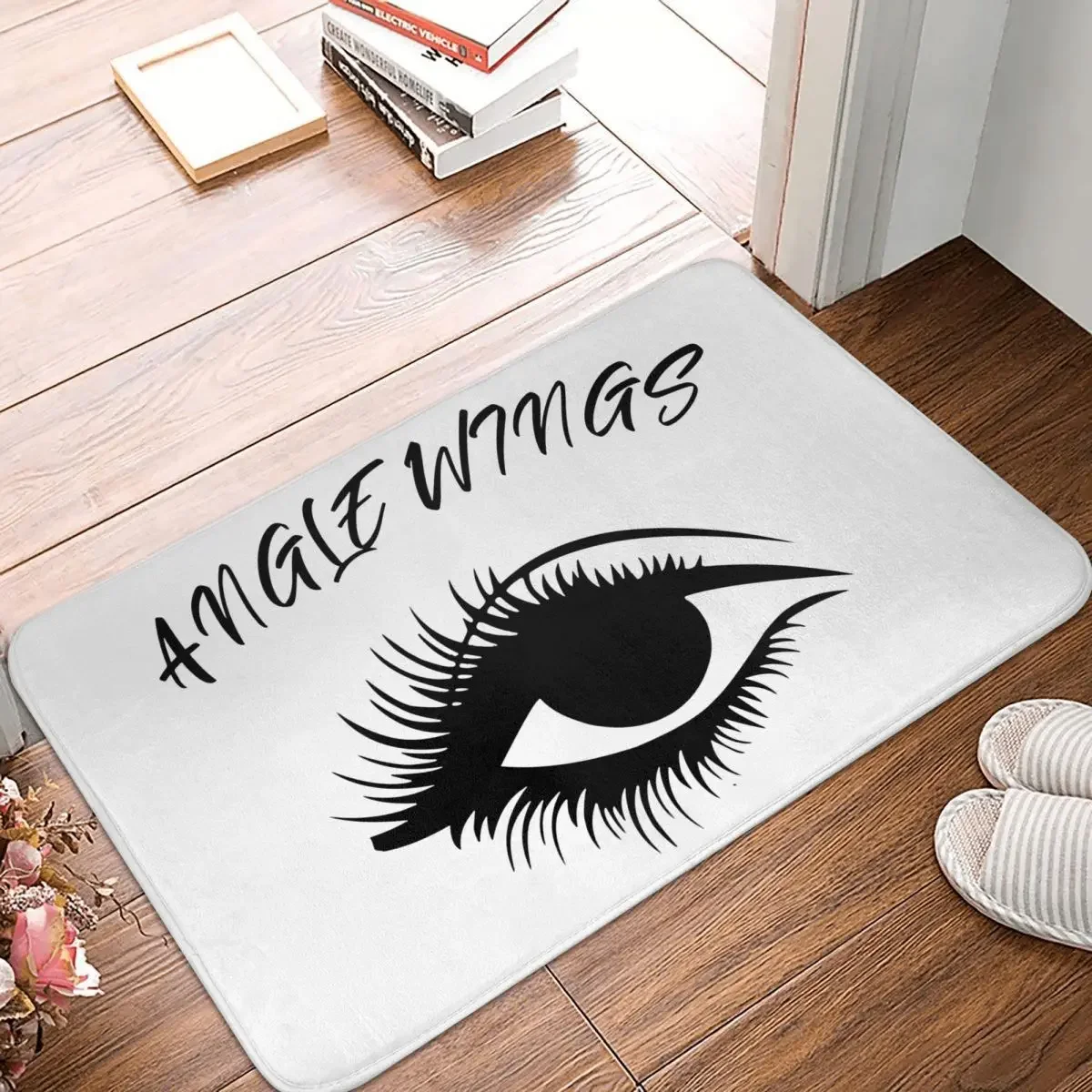 Bath Mat Eyes Plush Eyelash Angle Wings Rug Home Doormat Living Room Carpet Entrance Door