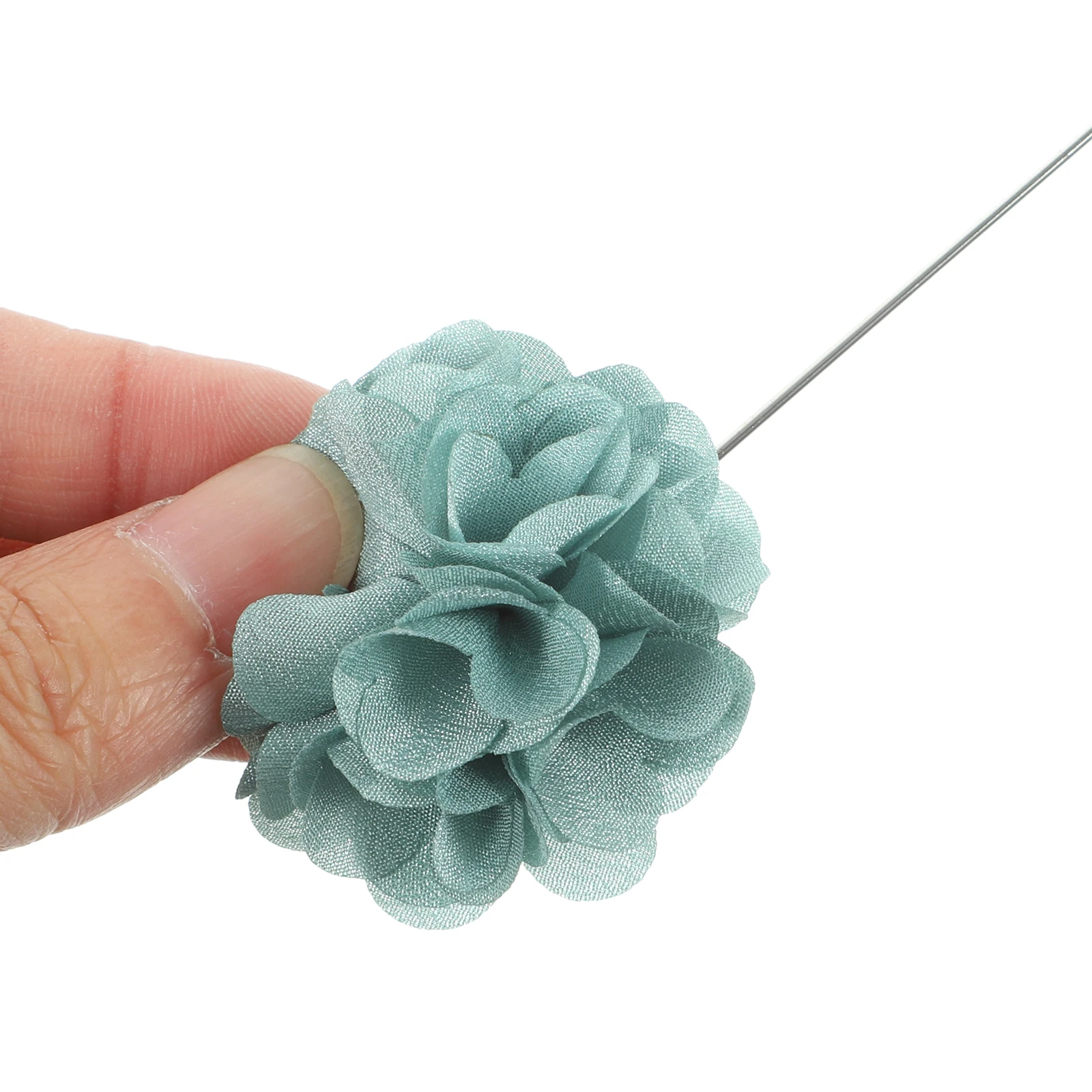 

16pcs Elegant Chiffon Metal Brooch Corsage Decorative Accessory for Men Suit Groom Wedding Flower Decoration Lapel Pin