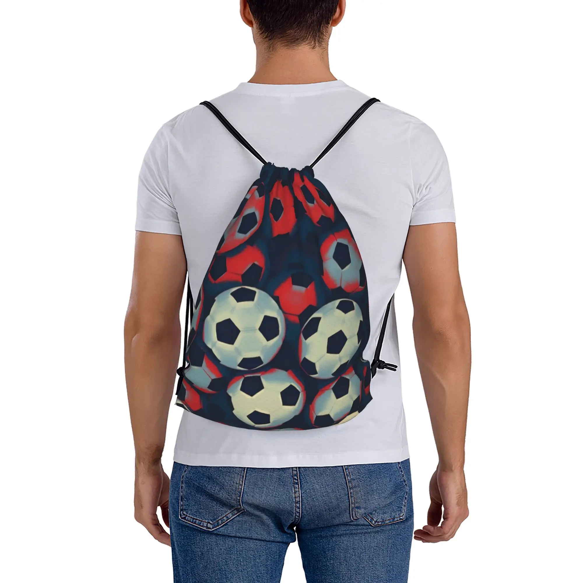 Soccer Football Fan Merch 71  Drawstring Bags Gym Unisex Storage Organize Bundle Pocket Rope Bag