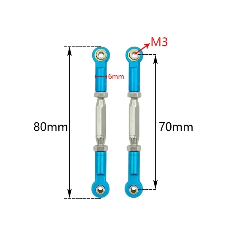 Metal Turnbuckles Camber Link Rod Linkage Set For Traxxas Slash 4X4 VXL 2WD Rustler Stampede Hoss 1/10 RC Car Upgrades Parts