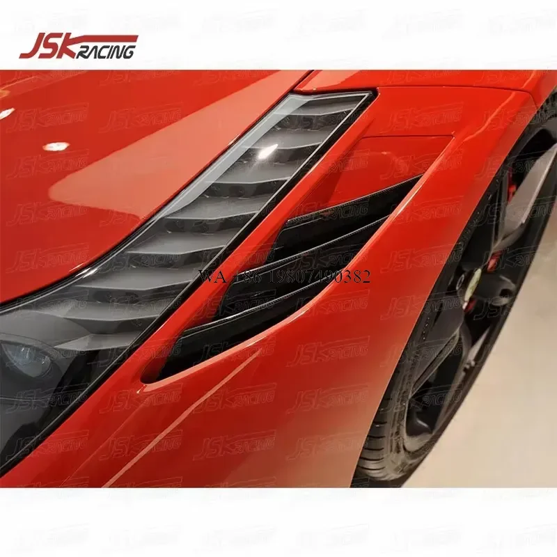 Wmwmnu Dry Carbon Fiber Front Bumper Canards for 458 Speciale 2014-2016 Front Bumper Vent Plain Weave Car Styling Accessories