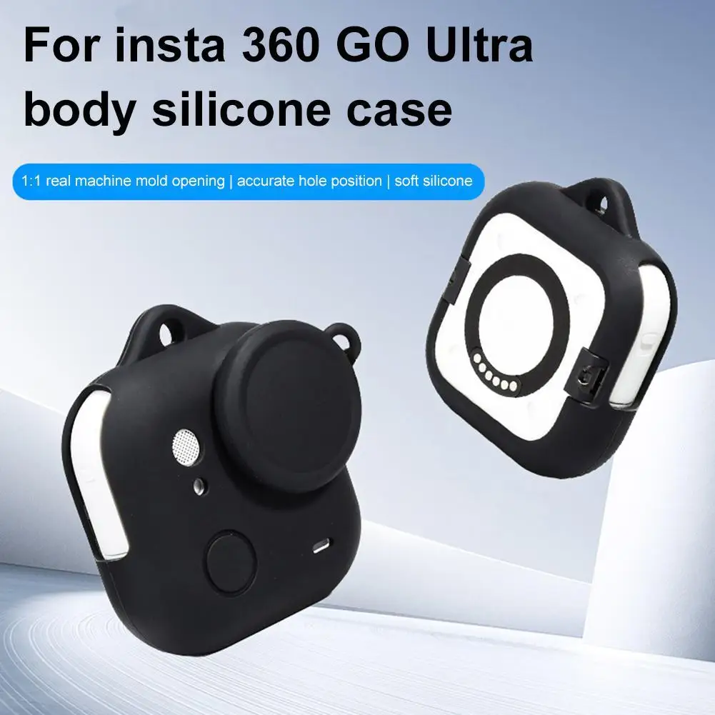 

Silicone Protective Case For Insta360 GO Ultra Shockproof Skin Cover With Lens Cap Anti-Slip Grip For Thumb Camera Accessory