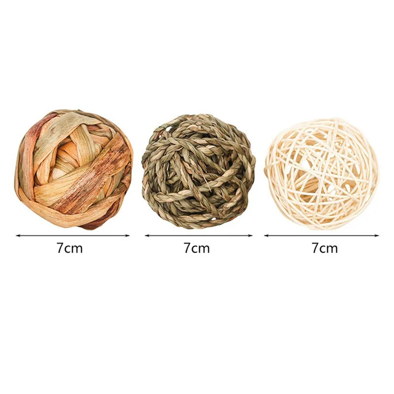 Mainan Aktivitas Hewan Kecil, Mainan Kunyah Bermain Hewan Peliharaan untuk Kelinci Kelinci Guinea Pig Gerbils, 12 Pack-AA25