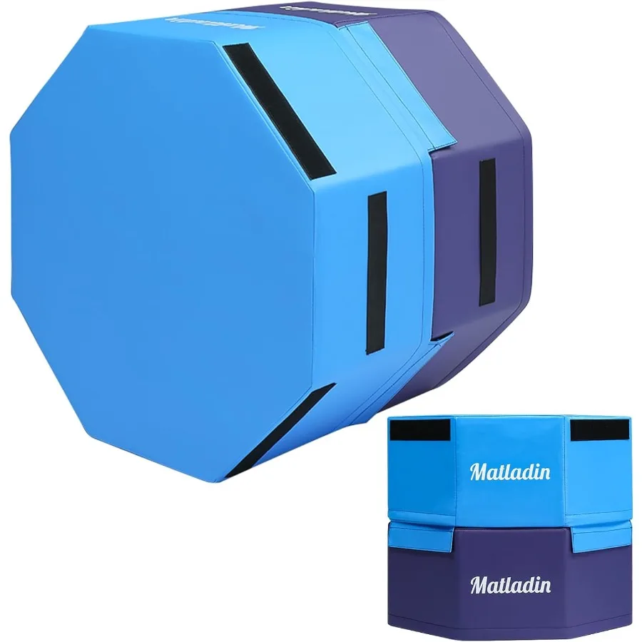 

Gymnastics Octagon Mat 25.6 Diameter Tumbling Backbend Trainer Exercise Mat for Gym Cheerleading Martial Art Octagon Step and J