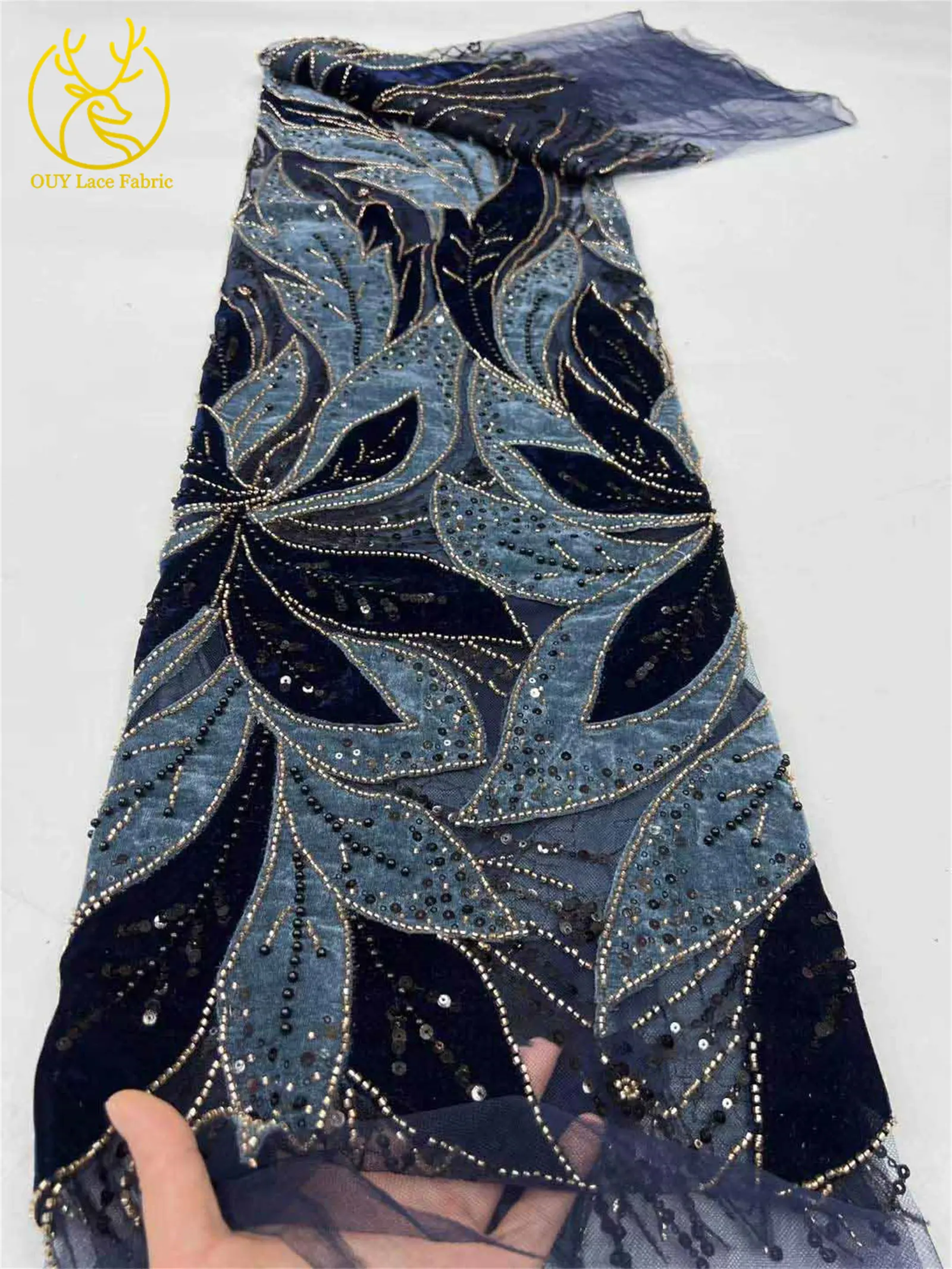 قماش دانتيل مخملي ترتر فرنسي فاخر 2025 جودة عالية نيجيري أفريقي مطرز أقمشة الدانتيل فساتين حفلات الزفاف النسائية