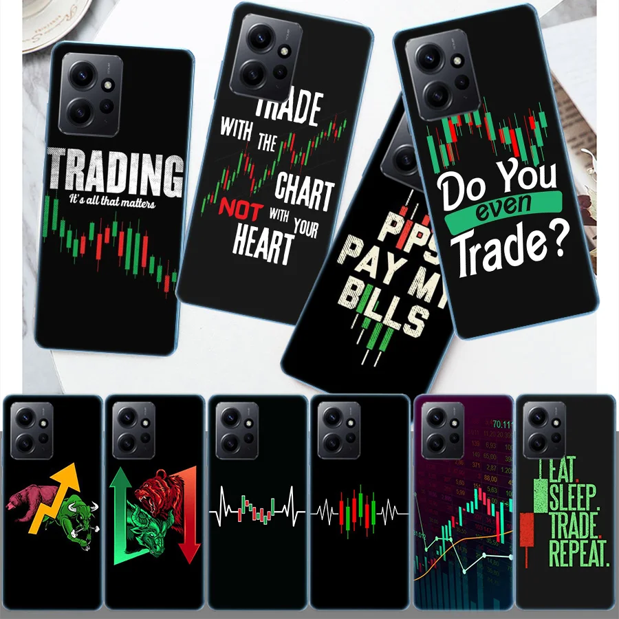 Day Trader Trader Trading Cover Case For Xiaomi Redmi Note 12S 12 11 Pro Plus 11T 11S 10 5G 10S 9 9T 9S 8 8T 7 5 Pro TPU Phone C