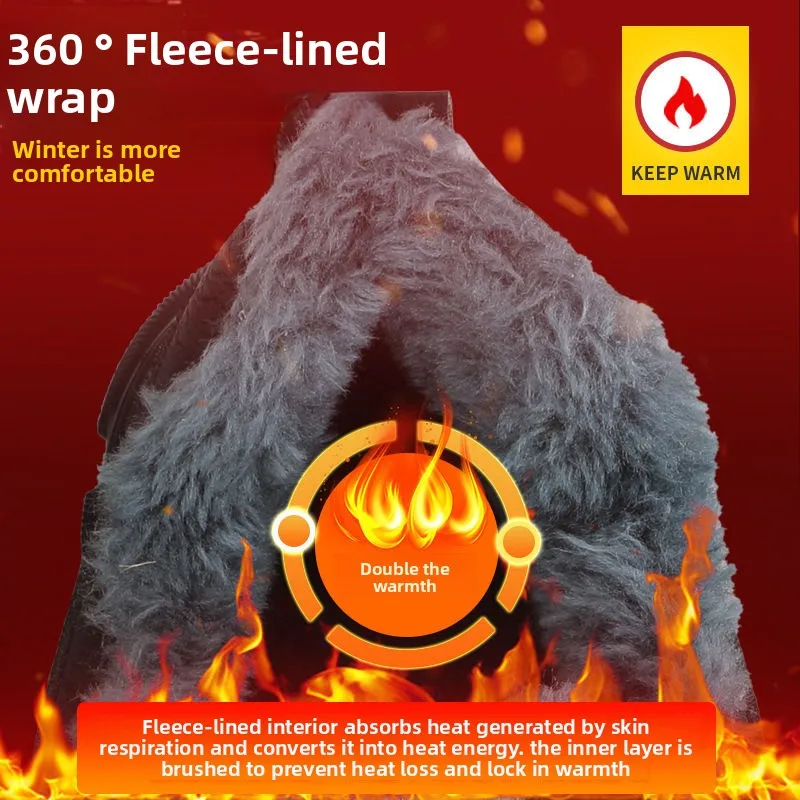 أحذية أمان عالية الجودة مبطنة بالصوف سميكة الدافئة الصلب تو أحذية واقية تدور زر أحذية العمل أحذية عمل البناء