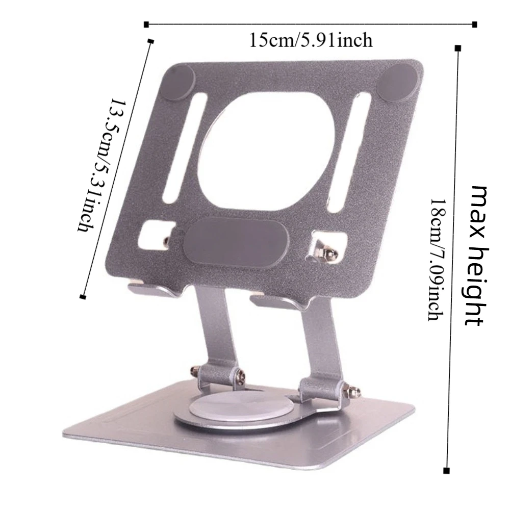 Stable 360° Rotation Tablet Stand Heat Dissipation Multi Angle Tablet Holder Anti Slip Foldable Tablet Phone Bracket Universal
