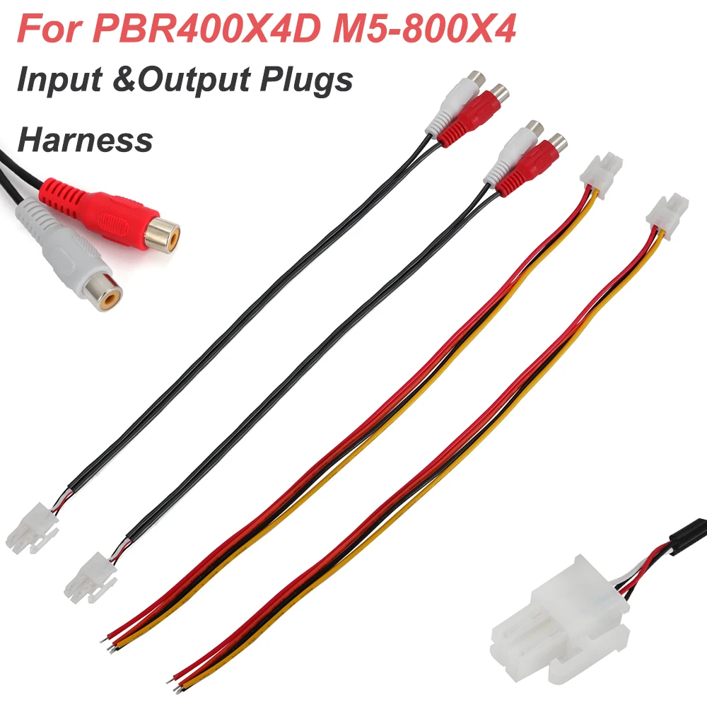 For PBR400X4D M5-800X4 Rockford Fosgate Input and Output Plugs Harness Car Audio Wiring Harness Kit