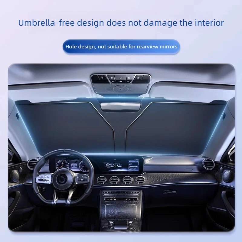 Front For VOYAH Courage Car Sun Visor Heat Insulation Foldable UV Protection Windshield Summer Cooling Auto Accessories