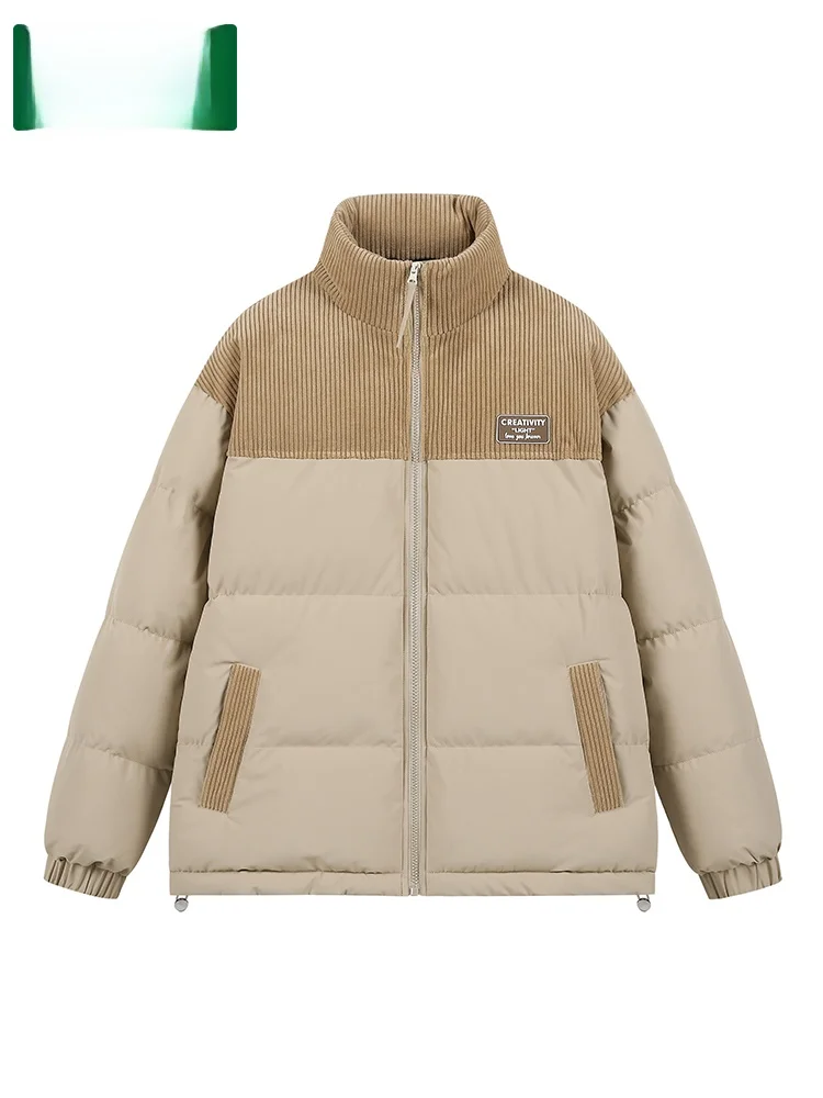 Wooden Forest Women's Cotton Jacket Thickened Winter Coat Small Size Couples Style Korean Style Patchwork Cotton Padded