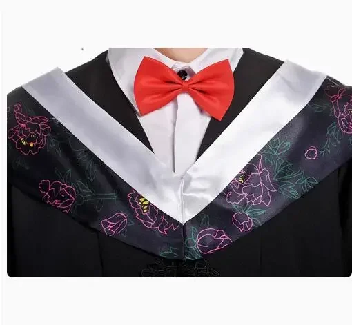 Uniforme da laurea Abito da dottore accademico Scuola Mentore rosso Include abito da cappello