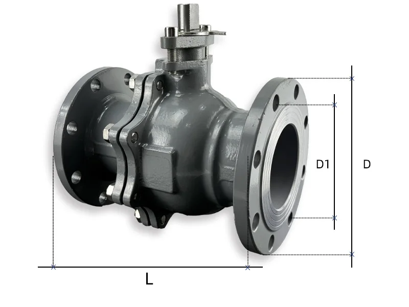 DN15-DN150 Cast Iron Flanged Ball Valve Industrial Full Port Control Valve Water OEM Q41F-16C