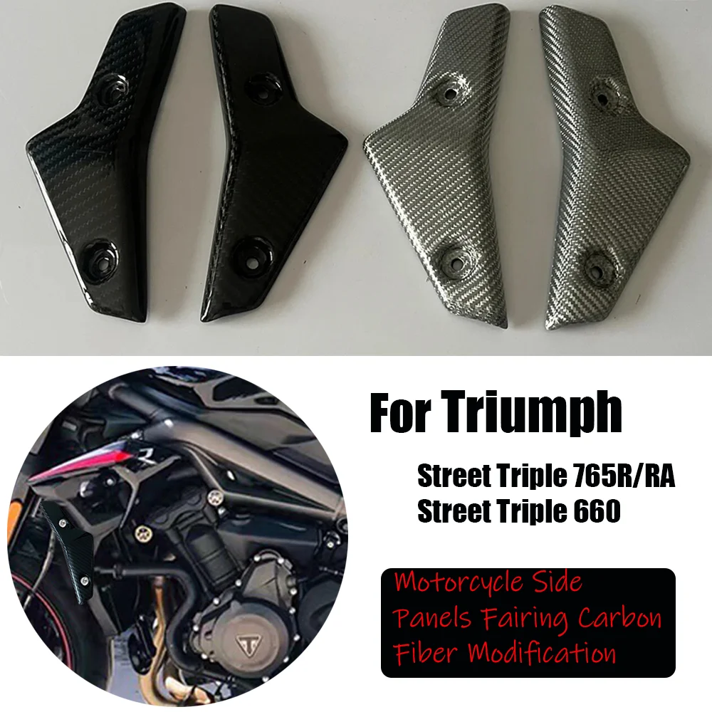 

Motorcycle Side Panels Fairing Carbon Fiber Modification Kits Water Tank Side Panels For Street Triple 765 R/RS Triple 660