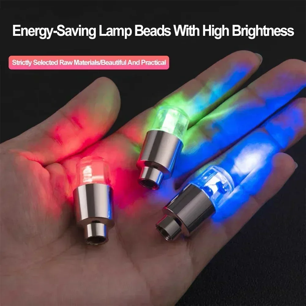 2/4/8Pcs Tire Valve Cap Lights Colorful LED Wheel Light For Car Air Valve Caps Neon Light for Motorcycles Bicycles Auto