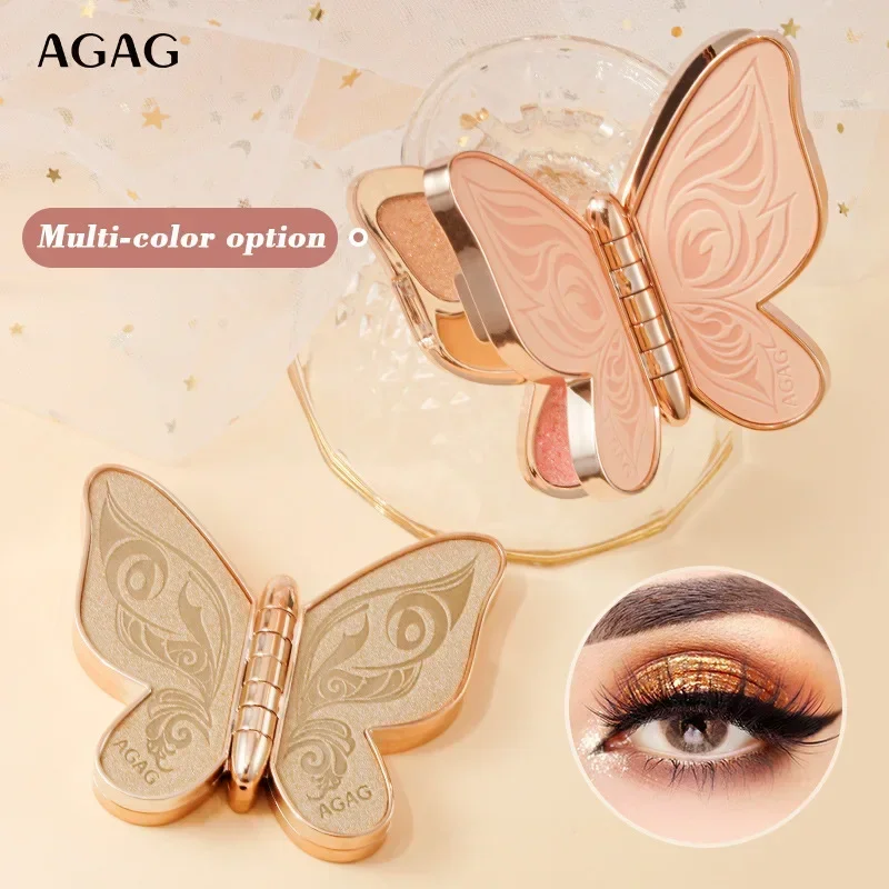 AGAG Butterfly co-04 6-Color Eyeshadow Palette Waterproof Non-Smudging Long-Lasting Powder Makeup for Eyes view 2