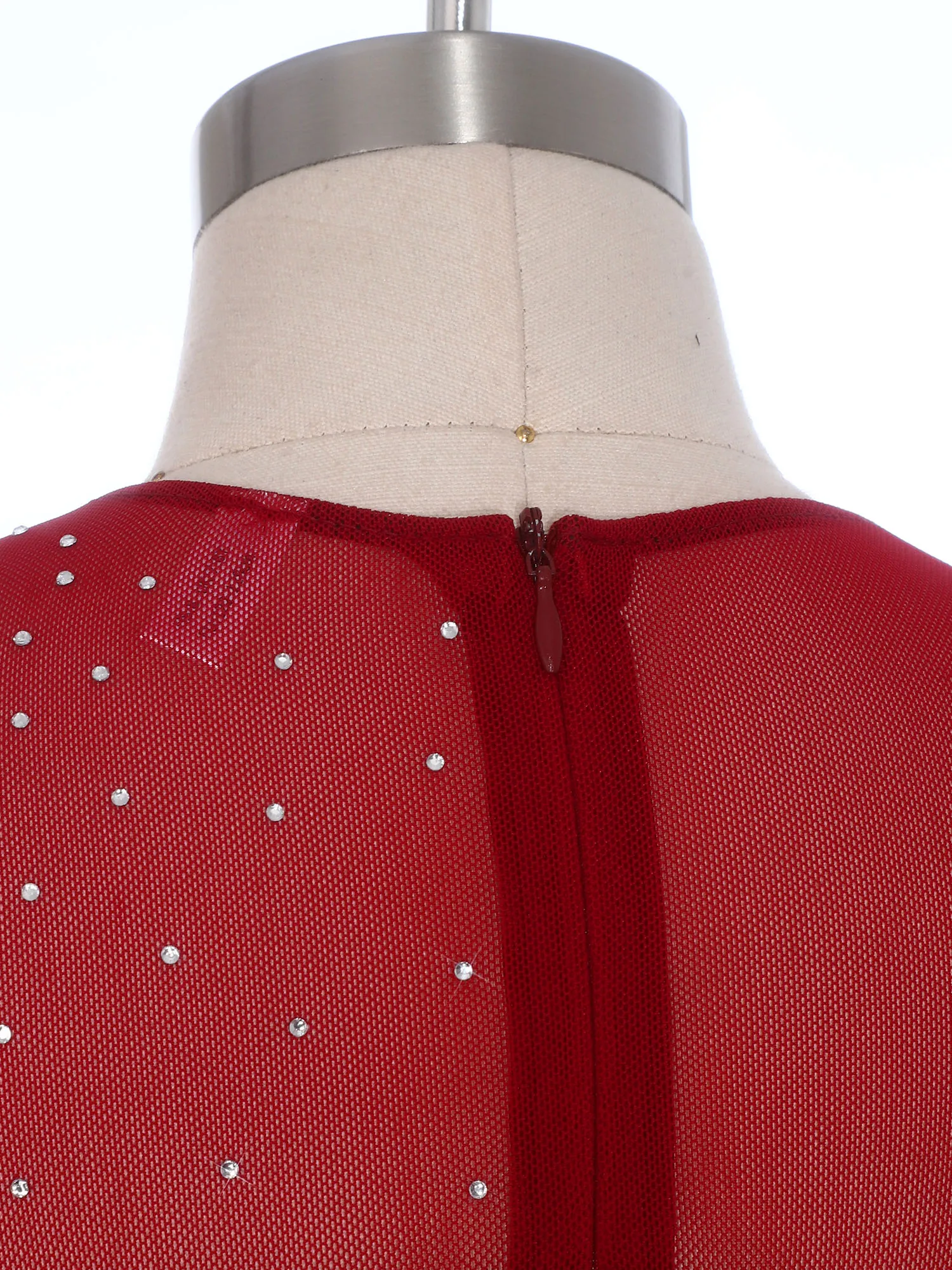 

Girls Sparkly Rhinestones Figure Skating Dress Children Ballet Dance Leotard Dress One Long Sleeve Mesh Lyrical Dance Costume