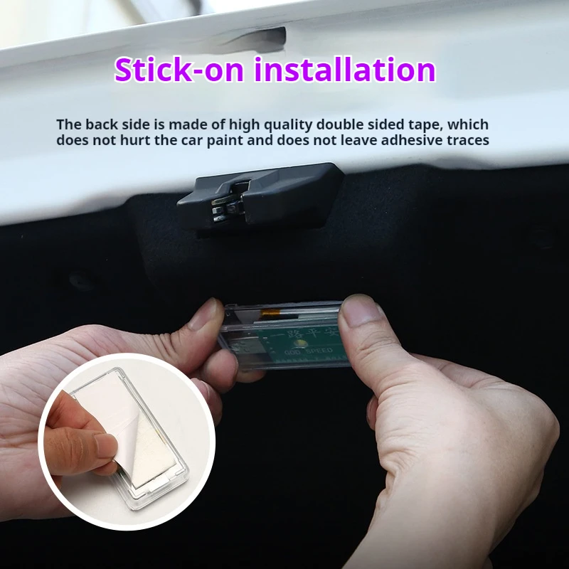 1pcAuto Interior Lights Adhesive Car Trunk Light LED Beads Car Atmosphere Light Wireless Automotive Motion Sensor Light Interior