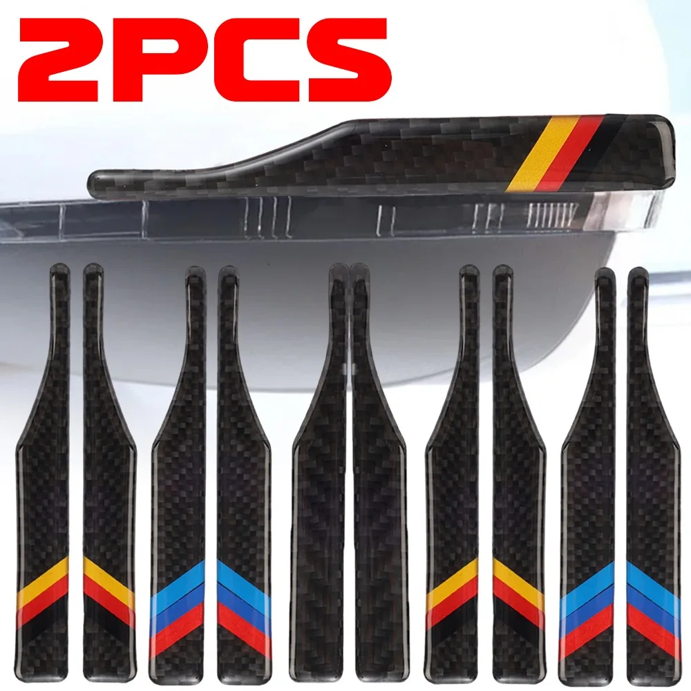 

Car Side Door Mirror Edge Protector Guard Carbon Fiber Look Trim Strip Auto Styling Decor Anti Collision Exterior Accessories