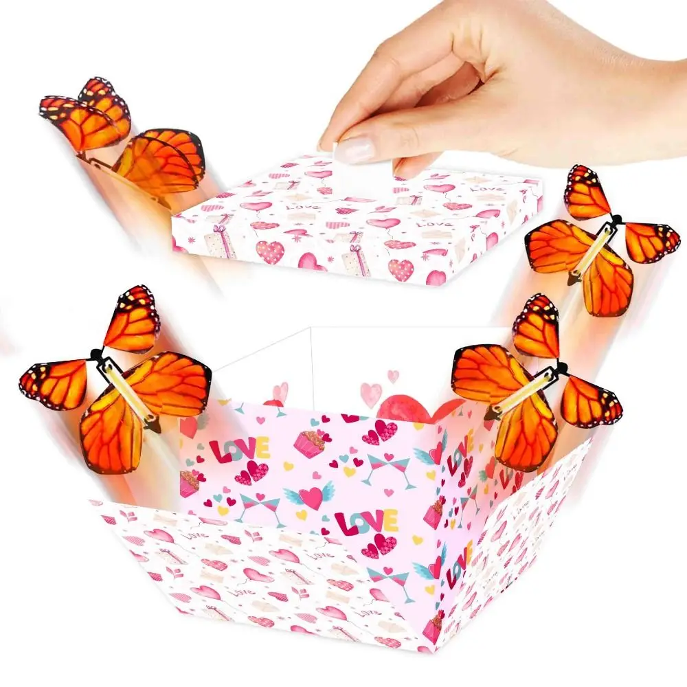 40 Papillons Volants Magiques – Surprise Cadeau, Anniversaire – Couleurs Aléatoires – Jouet élastique Et Original
