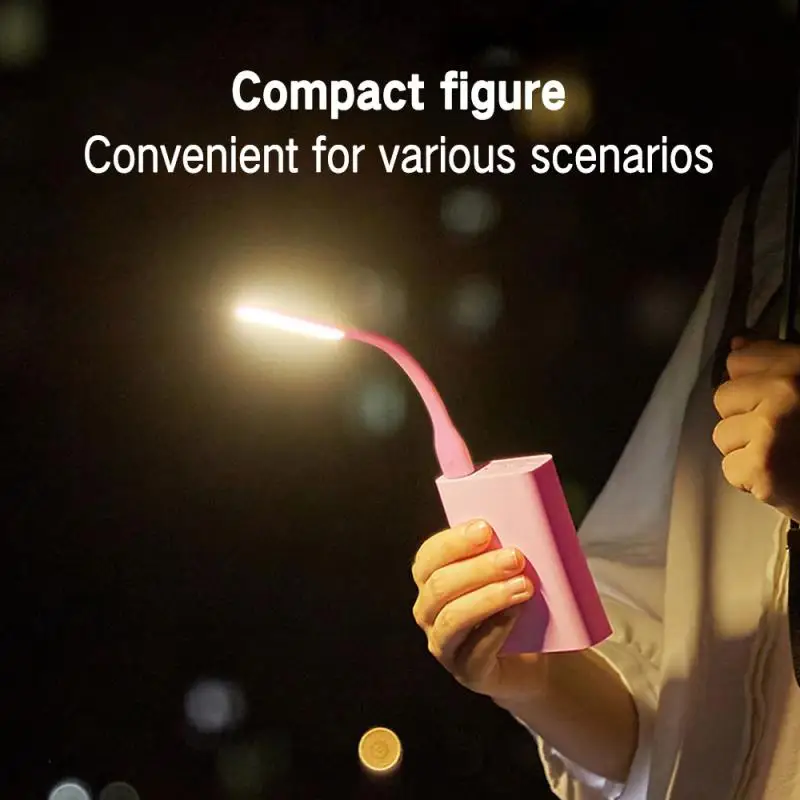 1-10PCS Mini USB LED Light Portable Small Reading Lamp Protect Eyesight Foldable For Power Bank Laptop Night Lights Table Lamps