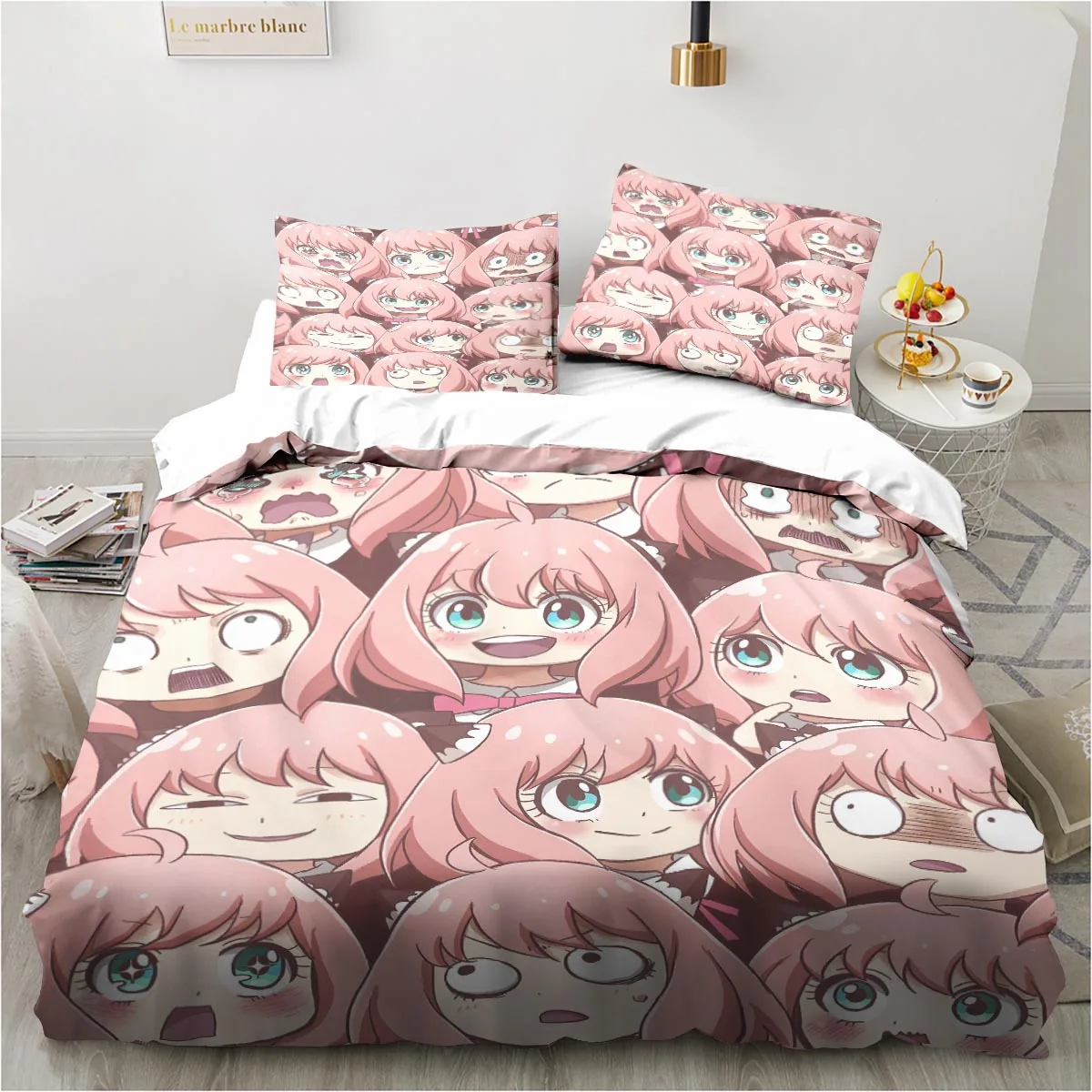 

SPY×FAMILY Anime Comforter Bedding Sets 3Pcs Cartoon Duvet Cover Pillowcase Full Size Queen King Quilt Cover Single Double Bed