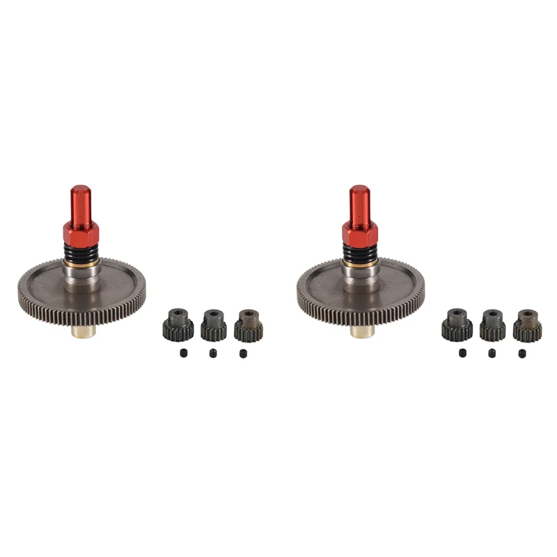 

X18A-2X 91T Spur Gear Slipper Clutch 21T 19T 17T Gear Set For Arrma 1/10 Senton Granite Big Rock Vorteks Typhon 4X4 Parts,Red