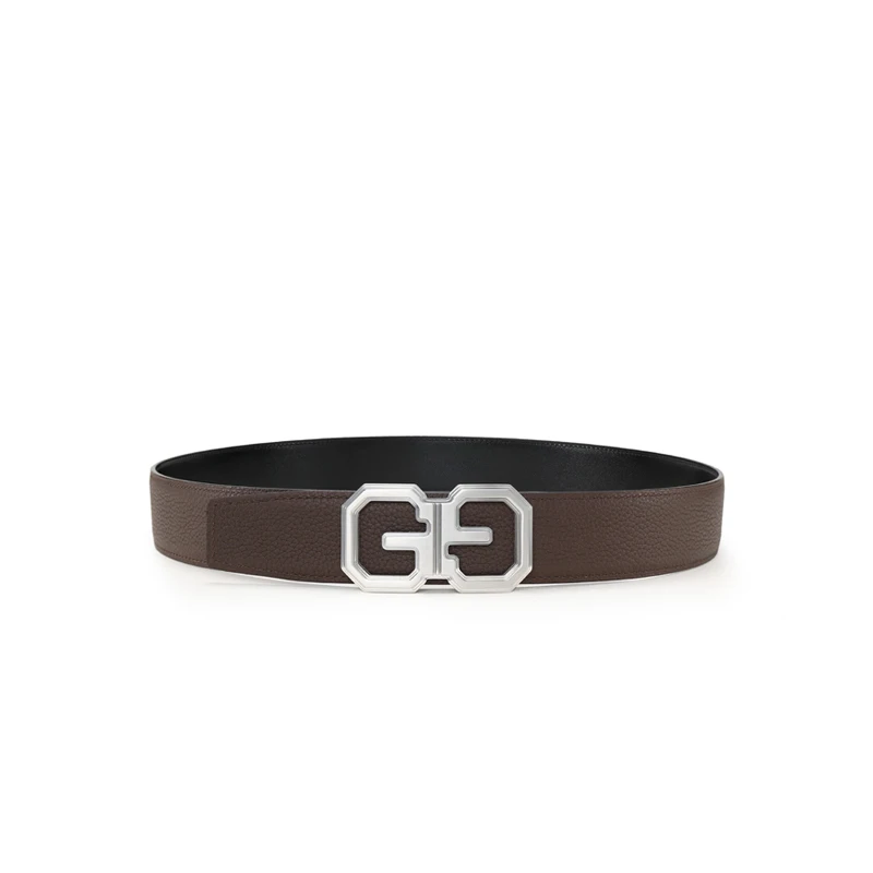 DIMY 2026 new lychee pattern ultra-thin belt for men, leather leather replacement belt